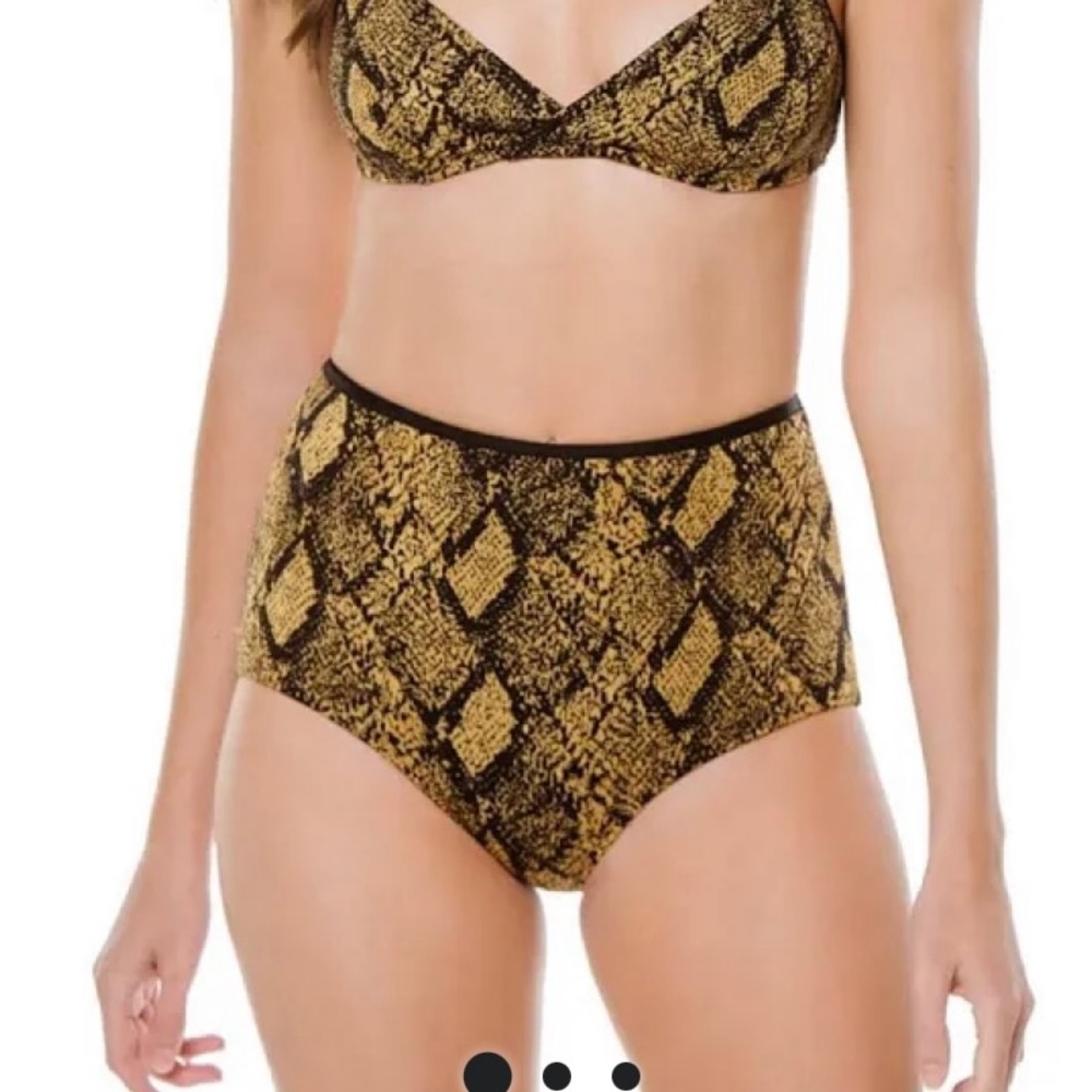 Solid And Striped High Waisted Bikini - image 1